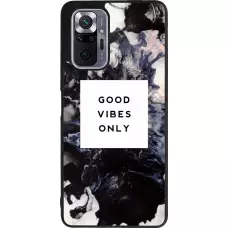 Coque Xiaomi Redmi Note 10 Pro Max - Silicone rigide noir Marble Good Vibes Only
