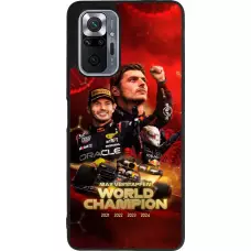 Coque Xiaomi Redmi Note 10 Pro Max - Silicone rigide noir Max Verstappen Champion 2023