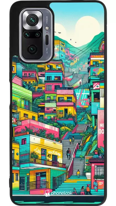 Coque Xiaomi Redmi Note 10 Pro Max - Silicone rigide noir Medellin Comuna 13 Art