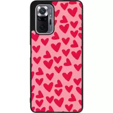 Coque Xiaomi Redmi Note 10 Pro Max - Silicone rigide noir Mom 2024 petits coeurs