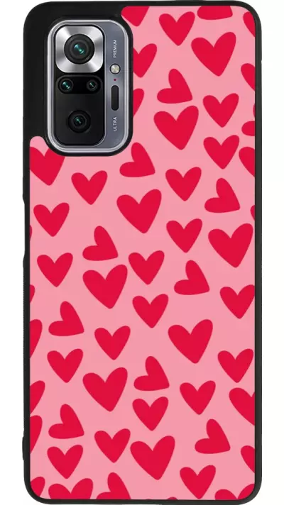 Coque Xiaomi Redmi Note 10 Pro Max - Silicone rigide noir Mom 2024 petits coeurs