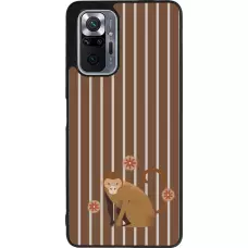 Coque Xiaomi Redmi Note 10 Pro Max - Silicone rigide noir Monkey with stripes