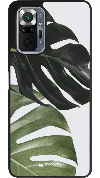 Coque Xiaomi Redmi Note 10 Pro Max - Silicone rigide noir Monstera Plant