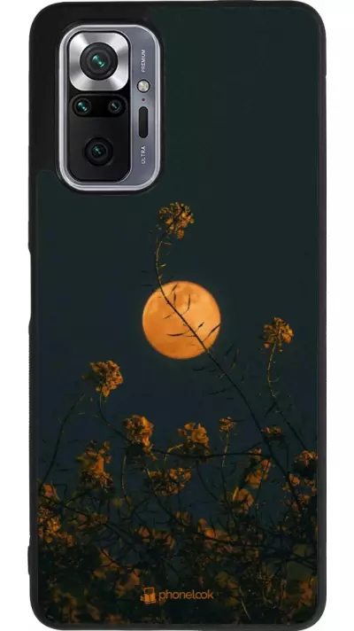 Coque Xiaomi Redmi Note 10 Pro Max - Silicone rigide noir Moon Flowers