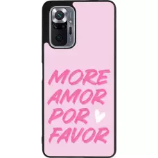 Coque Xiaomi Redmi Note 10 Pro Max - Silicone rigide noir More amor porfavor