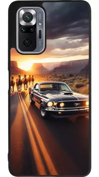 Coque Xiaomi Redmi Note 10 Pro Max - Silicone rigide noir Mustang 69 Grand Canyon