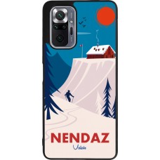 Coque Xiaomi Redmi Note 10 Pro Max - Silicone rigide noir Nendaz Cabane Ski