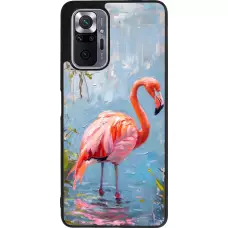 Coque Xiaomi Redmi Note 10 Pro Max - Silicone rigide noir Paint Flamingo
