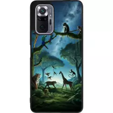 Coque Xiaomi Redmi Note 10 Pro Max - Silicone rigide noir Paradis des animaux exotiques
