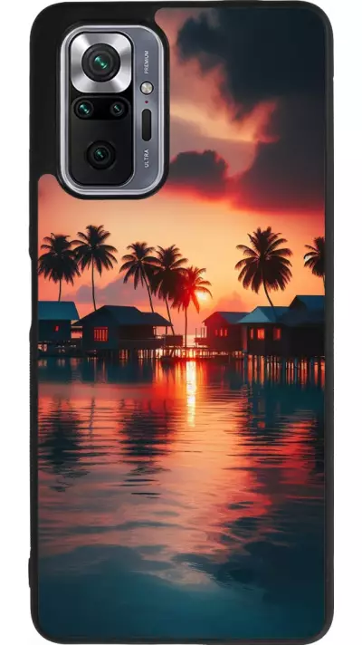 Coque Xiaomi Redmi Note 10 Pro Max - Silicone rigide noir Paradis Maldives
