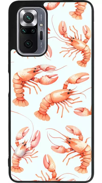 Coque Xiaomi Redmi Note 10 Pro Max - Silicone rigide noir Pattern de homards pastels
