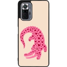 Xiaomi Redmi Note 10 Pro Max Case Hülle - Silikon schwarz Pink crocodile 2026