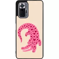 Coque Xiaomi Redmi Note 10 Pro Max - Silicone rigide noir Pink crocodile 2026