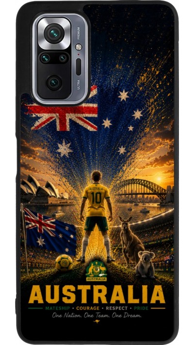 Coque Xiaomi Redmi Note 10 Pro Max - Silicone rigide noir Football Australie splash 2026