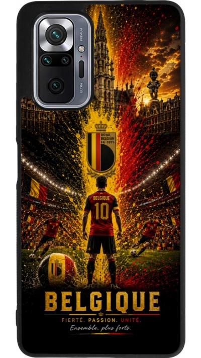 Coque Xiaomi Redmi Note 10 Pro Max - Silicone rigide noir Football Belgique splash 2026