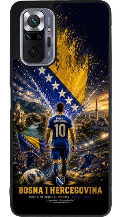 Coque Xiaomi Redmi Note 10 Pro Max - Silicone rigide noir Football Bosnie-Herzégovine splash 2026