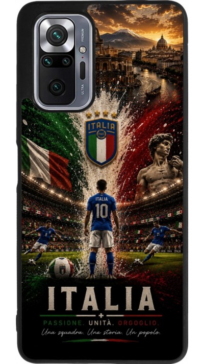 Coque Xiaomi Redmi Note 10 Pro Max - Silicone rigide noir Football Italie splash 2026
