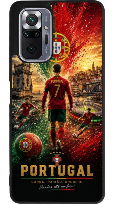 Coque Xiaomi Redmi Note 10 Pro Max - Silicone rigide noir Football Portugal splash 2026
