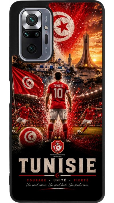 Coque Xiaomi Redmi Note 10 Pro Max - Silicone rigide noir Football Tunisie splash 2026