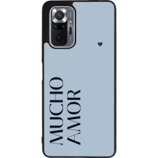 Xiaomi Redmi Note 10 Pro Max Case Hülle - Silikon schwarz Valentine 2024 mucho amor azul