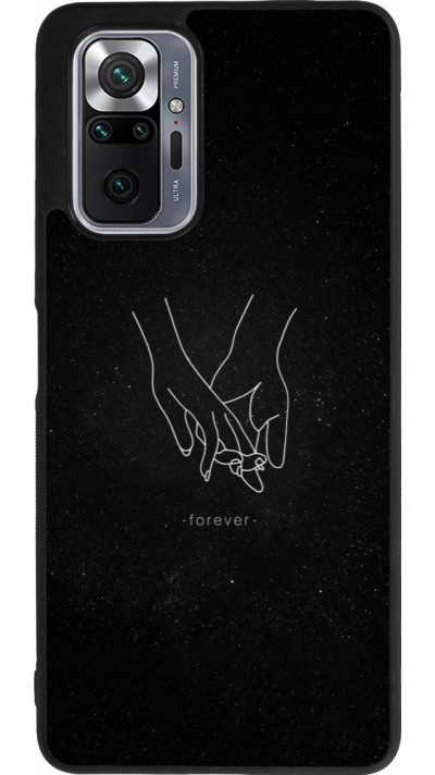 Xiaomi Redmi Note 10 Pro Max Case Hülle - Silikon schwarz Valentine 2023 hands forever