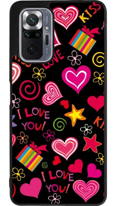 Xiaomi Redmi Note 10 Pro Max Case Hülle - Silikon schwarz Valentine 2023 love symbols