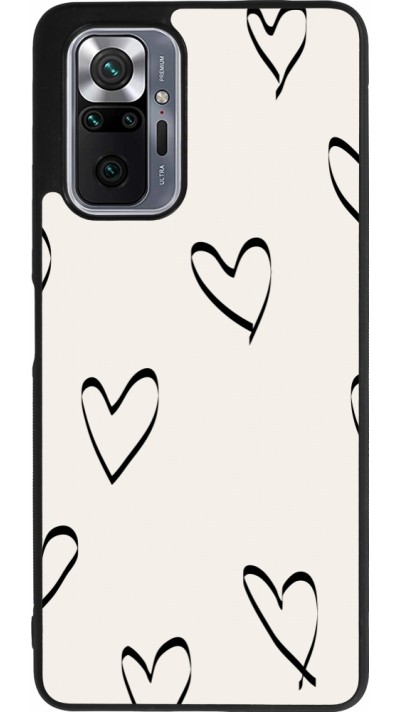Xiaomi Redmi Note 10 Pro Max Case Hülle - Silikon schwarz Valentine 2023 minimalist hearts
