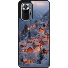 Xiaomi Redmi Note 10 Pro Max Case Hülle - Silikon schwarz Winter 25 Winter snowy village