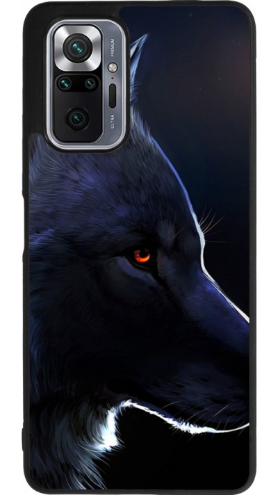 Coque Xiaomi Redmi Note 10 Pro Max - Silicone rigide noir Wolf Shape