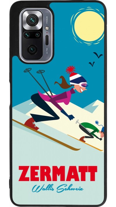 Coque Xiaomi Redmi Note 10 Pro Max - Silicone rigide noir Zermatt Ski Downhill