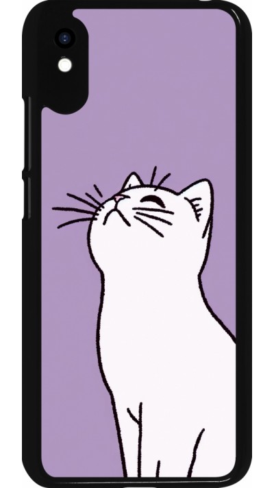 Xiaomi Redmi 9A Case Hülle - Chat auf lila Hintergrund