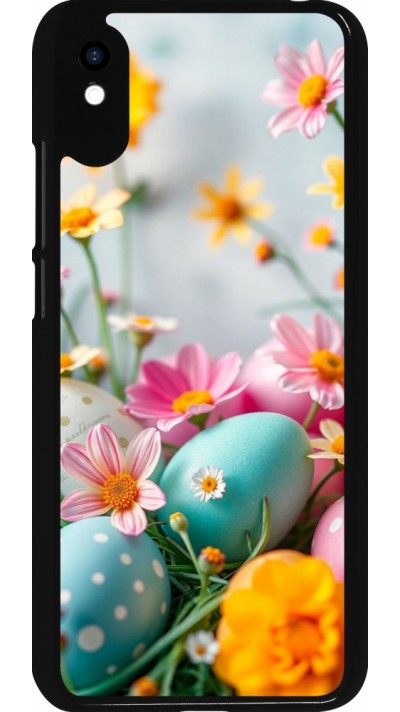 Xiaomi Redmi 9A Case Hülle - Easter 2026 Eggs with flowers