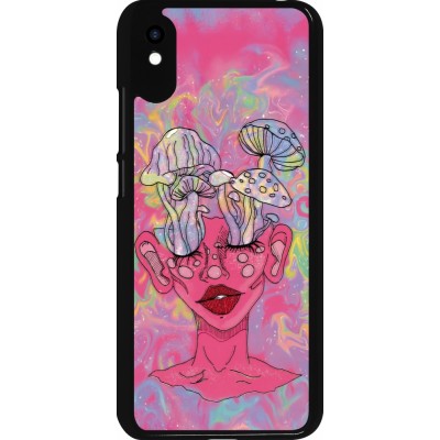 Xiaomi Redmi 9A Case Hülle - Psychedelic pink mushroom