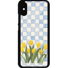 Xiaomi Redmi 9A Case Hülle - Blue vichy tulips Spring 2026