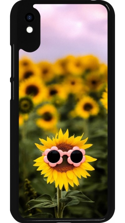 Xiaomi Redmi 9A Case Hülle - Sunflower with glasses 2026
