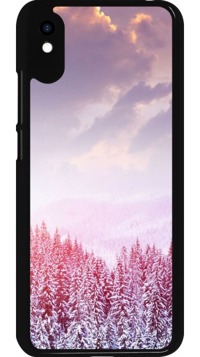 Xiaomi Redmi 9A Case Hülle - Winter 22 Pink Forest