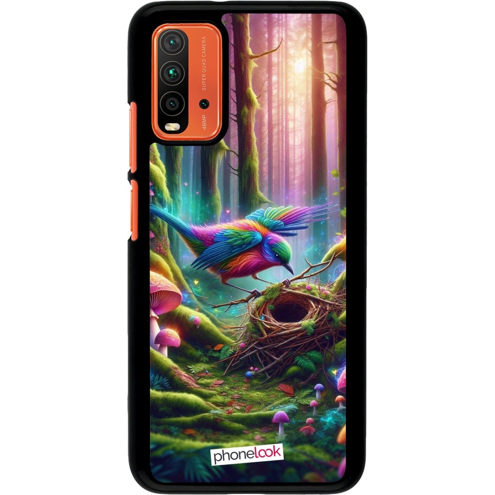 Xiaomi Redmi 9T Case Hülle - Vogel Nest Wald