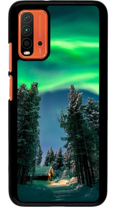 Xiaomi Redmi 9T Case Hülle - Winter 22 Northern Lights