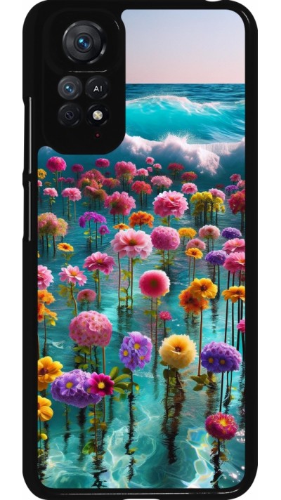 Xiaomi Redmi Note 11 / 11S Case Hülle - Blumenmeer Wellen