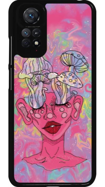 Xiaomi Redmi Note 11 / 11S Case Hülle - Psychedelic pink mushroom