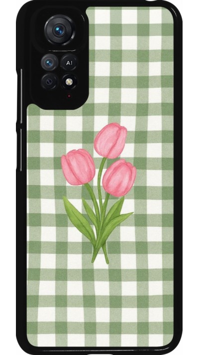 Xiaomi Redmi Note 11 / 11S Case Hülle - Green vichy tulips Spring 2026