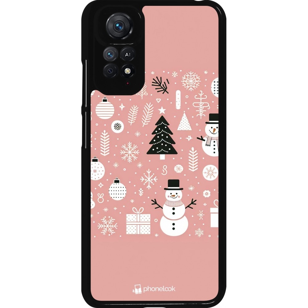 Xiaomi Redmi Note 11 / 11S Case Hülle - Weihnachten 2024 Rose Schneemann Weihnachten