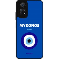 Xiaomi Redmi Note 11 / 11S Case Hülle - Silikon schwarz Pop Summer Destination Mykonos