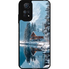 Xiaomi Redmi Note 11 / 11S Case Hülle - Silikon schwarz Winter 25 Winter house forest day