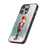 iPhone 12 / 12 Pro Case Hülle - Silikon schwarz Christmas 25 Nutcracker Snow