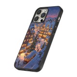 iPhone 12 Pro Max Case Hülle - Silikon schwarz Christmas 25 Xmas Village