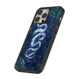 iPhone 12 Pro Max Case Hülle - Silikon schwarz Snake Blue Anaconda