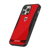Coque iPhone 13 Pro Max - Silicone rigide noir Maillot de football Autriche 2026 personnalisable