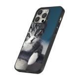 Coque iPhone 13 Pro Max - Silicone rigide noir Meow 23