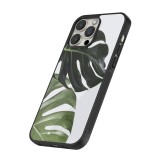 Coque iPhone 13 Pro Max - Silicone rigide noir Monstera Plant